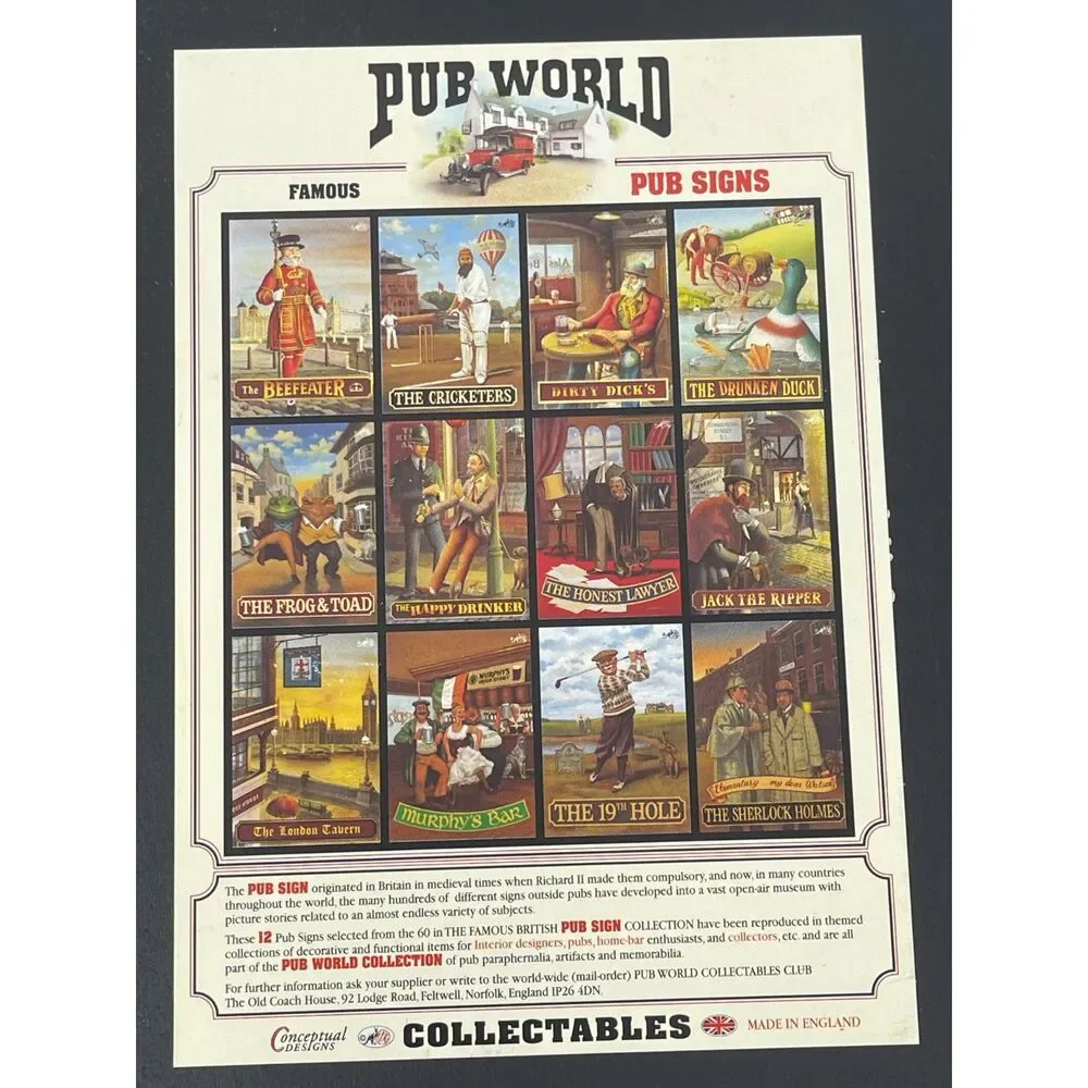 Golf Wall Decor THE 19th HOLE Plaque Pub World Collectibles England Golfer 11x8